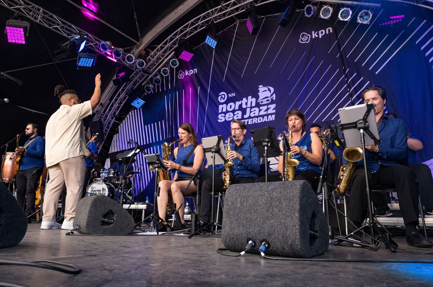 De blazerssectie op North Sea Jazz